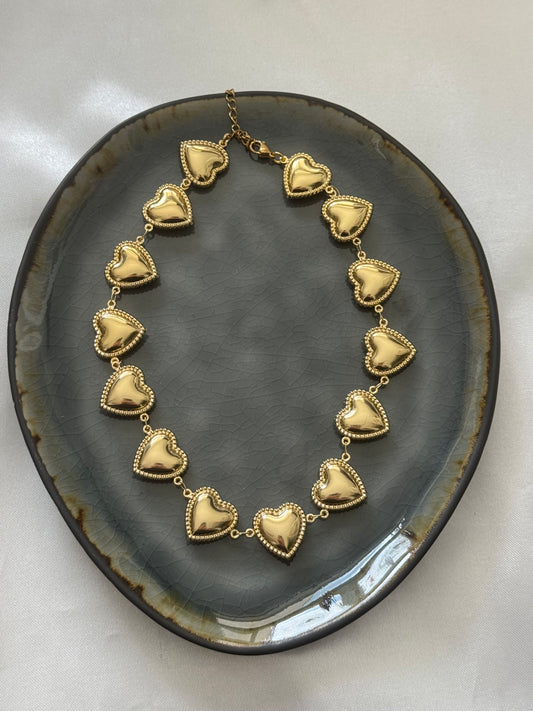 ‘LOVE’ ketting - goud/zilver