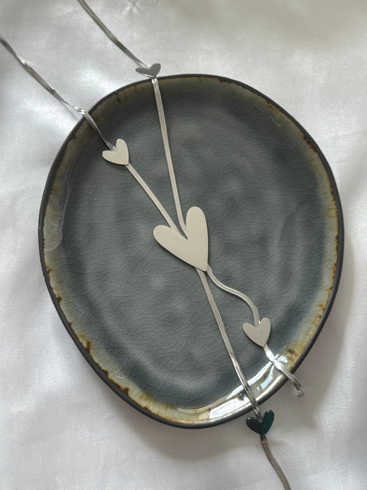 ‘LOVER’ ketting - goud/zilver