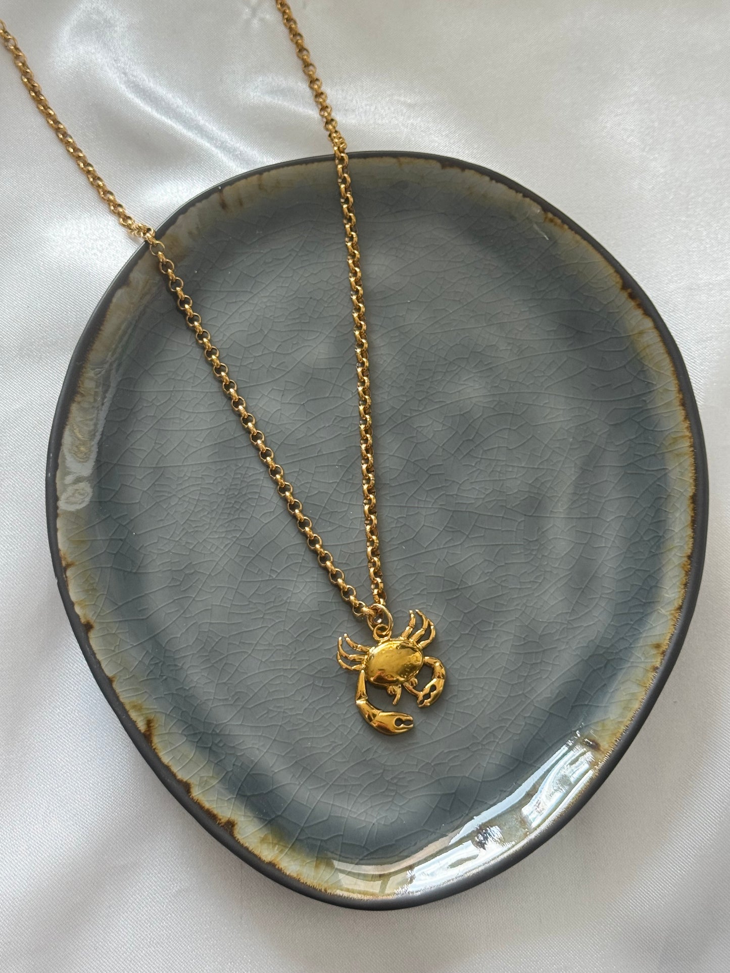‘KRAB’ ketting - goud/zilver