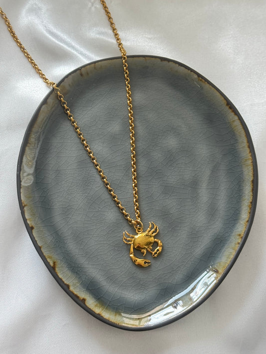 ‘KRAB’ ketting - goud/zilver