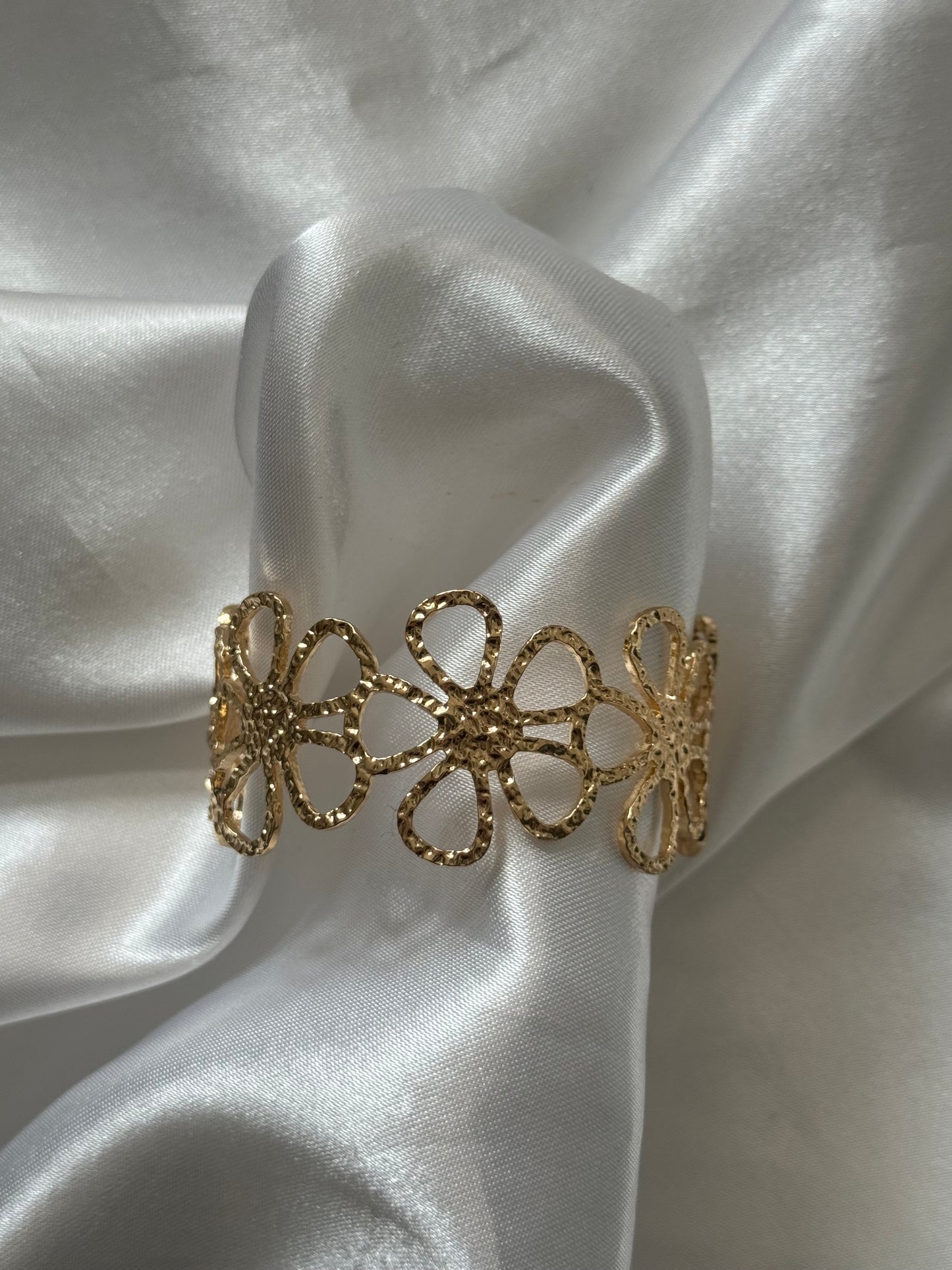 ‘HIPPIE’ bangle - goud/zilver