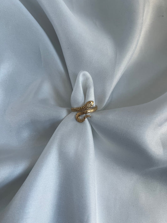 ‘SNAKE’ ring - goud/zilver