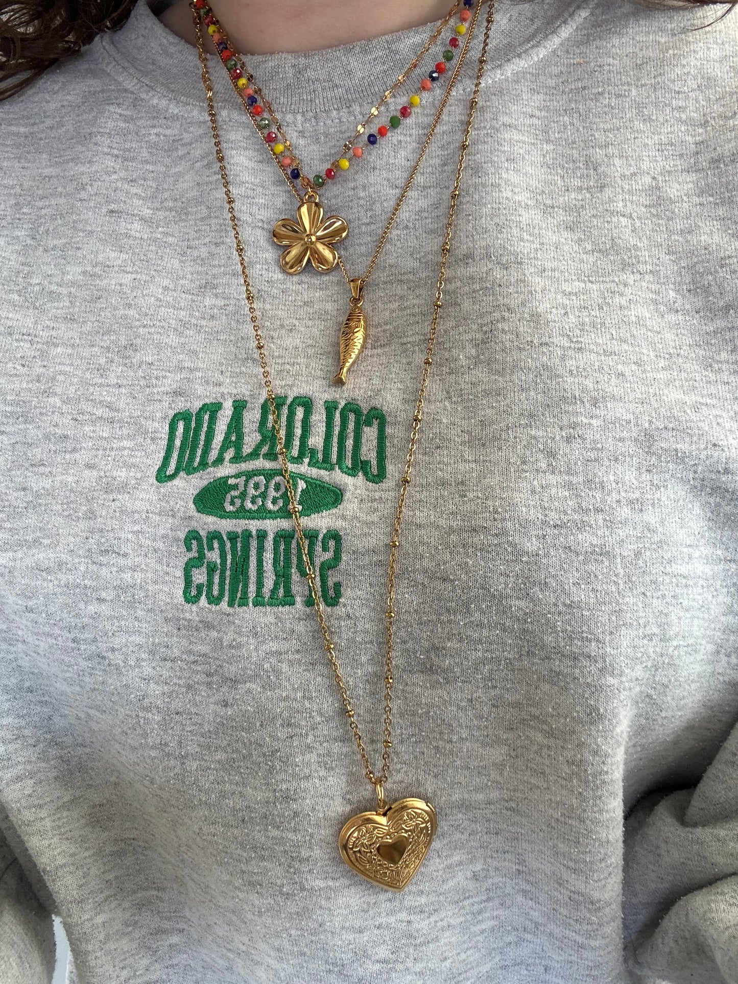 ‘LOCKED LOVE’ ketting - goud/zilver