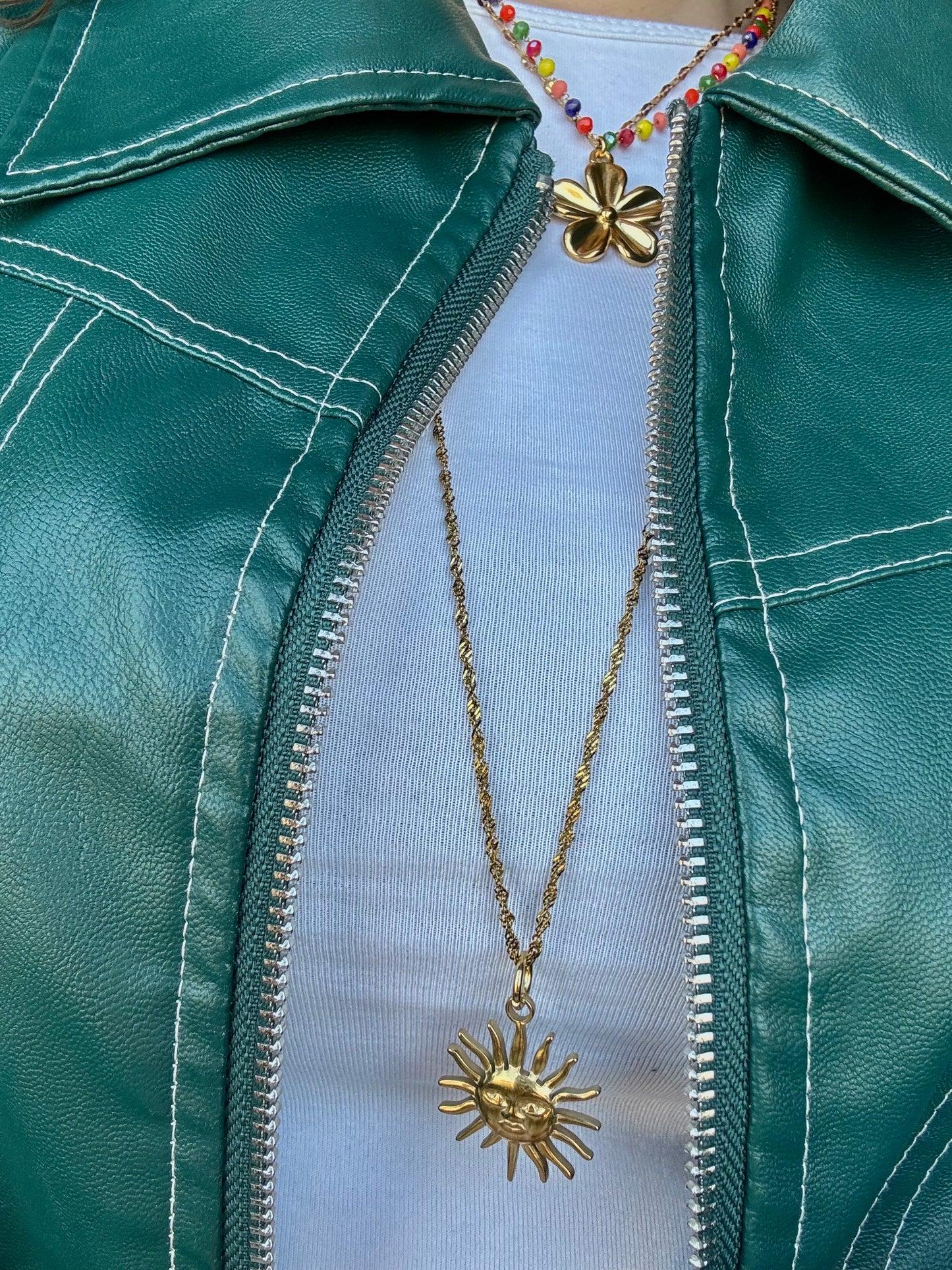 ‘HELLO SUNSHINE’ ketting - goud/zilver