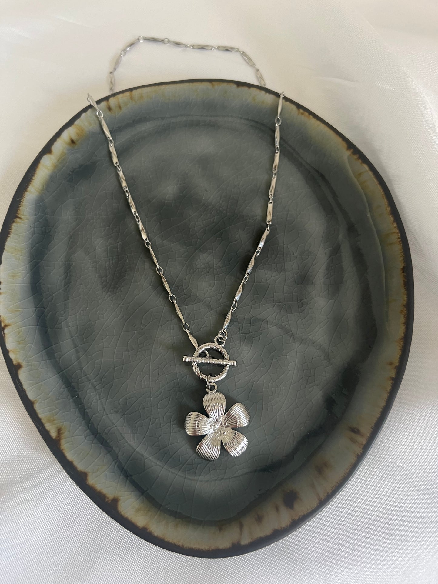 ‘FLOWER MODE’ ketting - zilver
