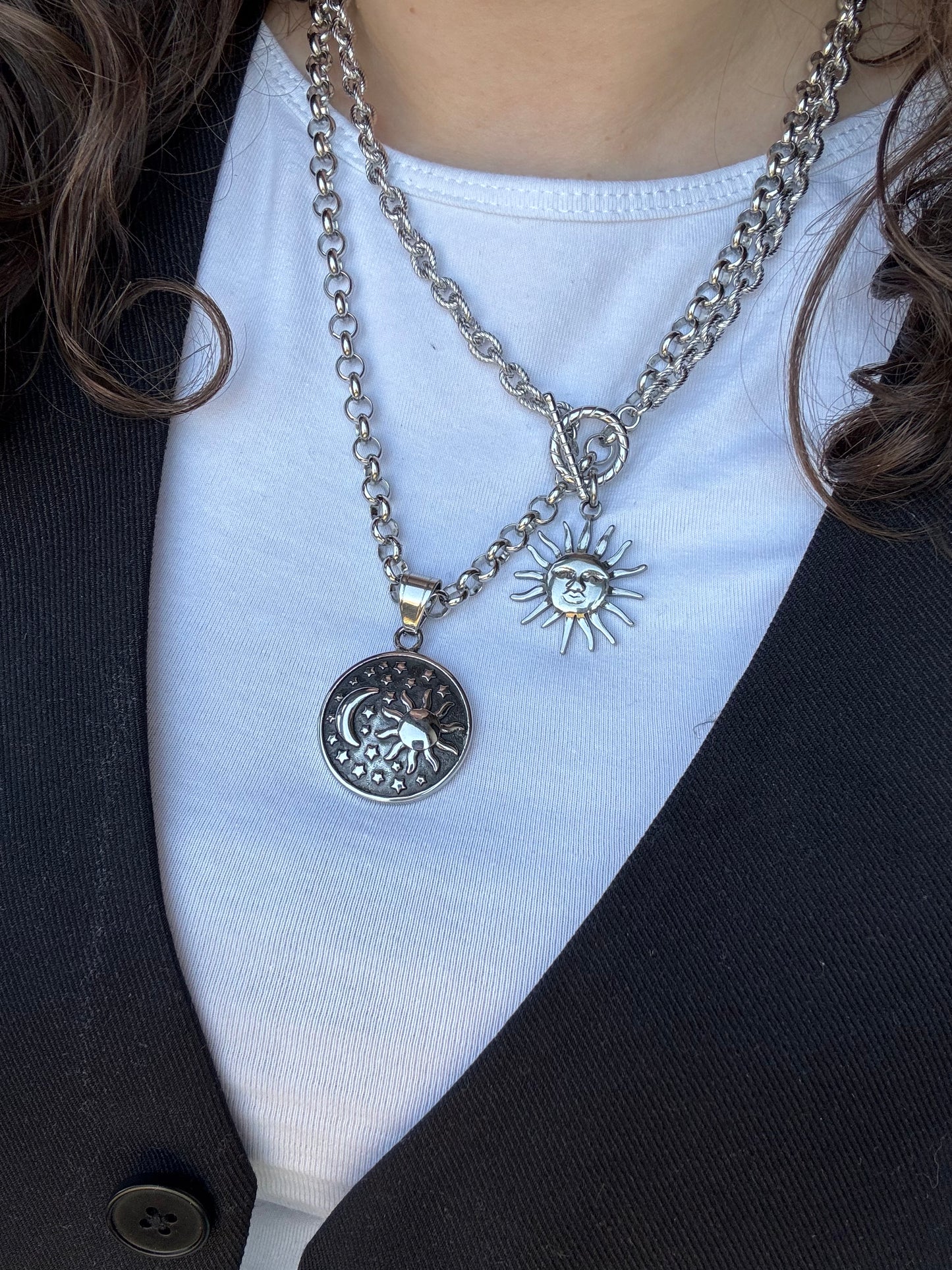 ‘LUNA’ ketting - zilver