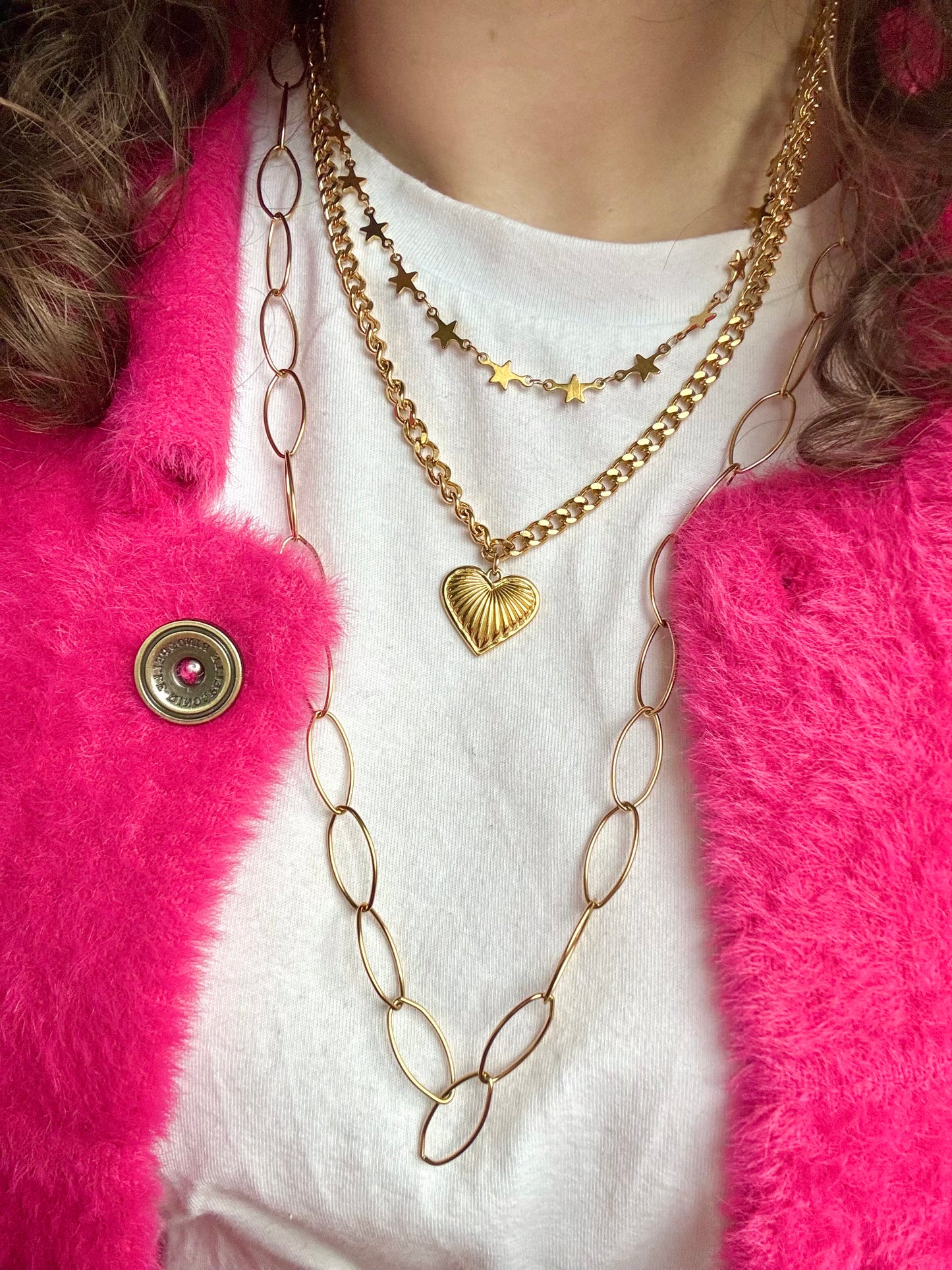 ‘SANNE’ ketting - goud/zilver