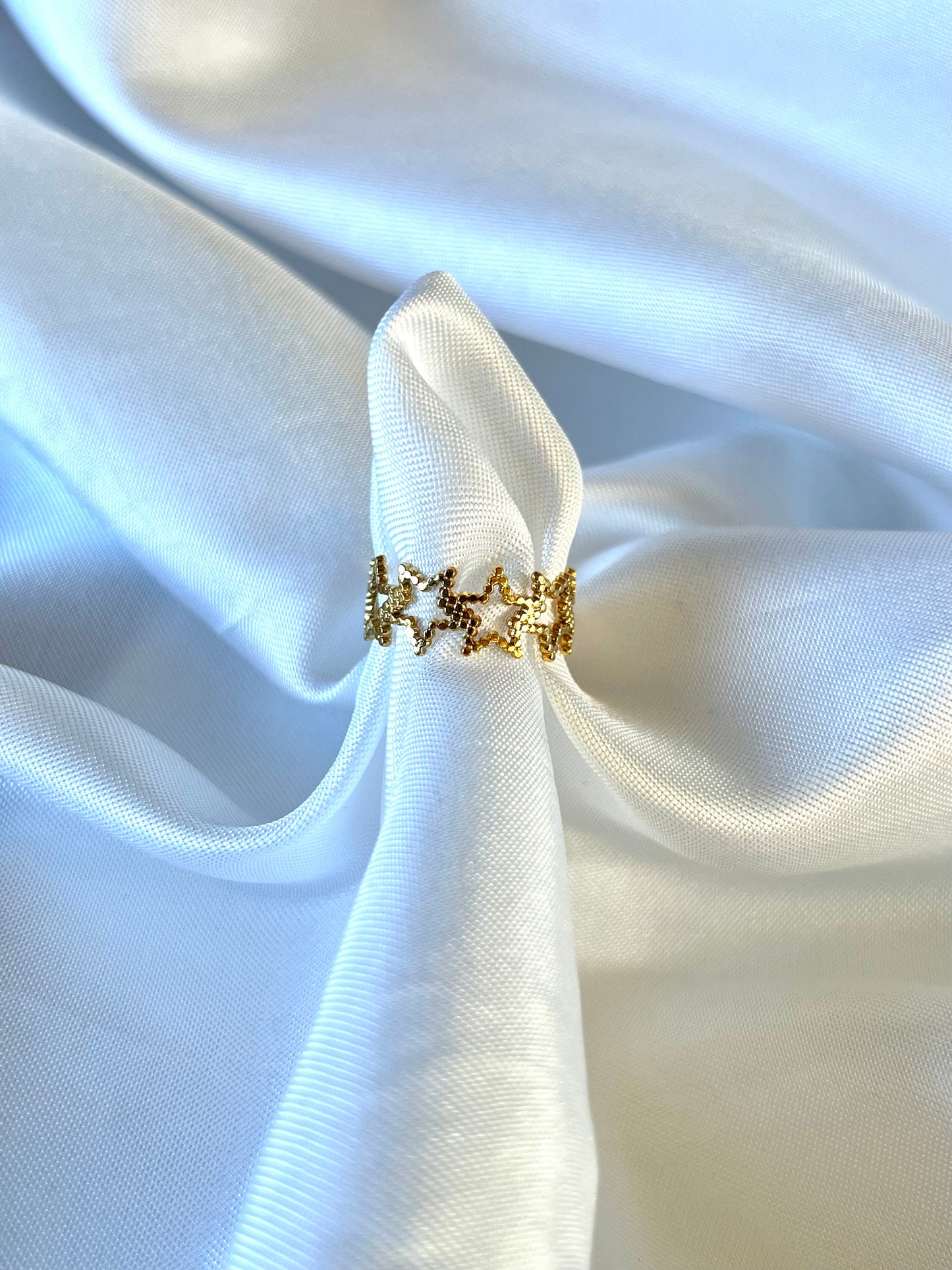 ‘STARS’ ring - goud/zilver