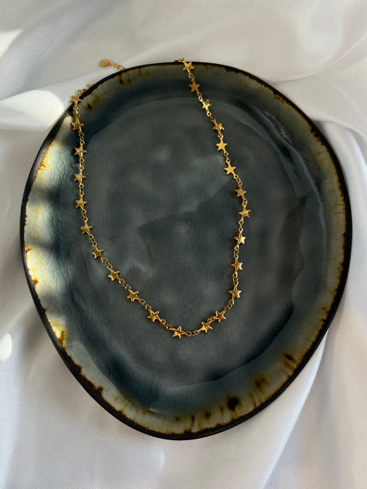 ‘STARS’ ketting - goud/zilver