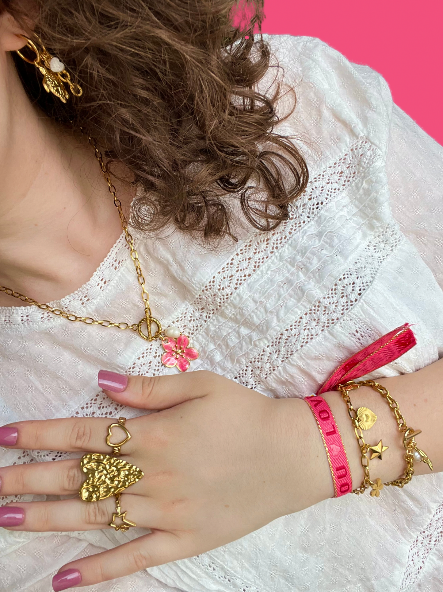 ‘ALOHA’ ketting - goud
