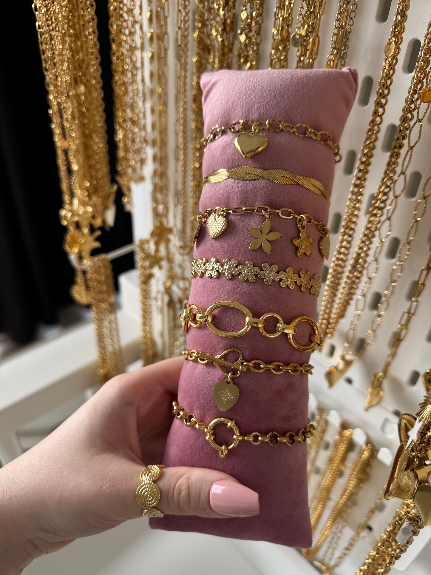 ‘TWISTED VISSENGRAAT’ armbandje - goud/zilver