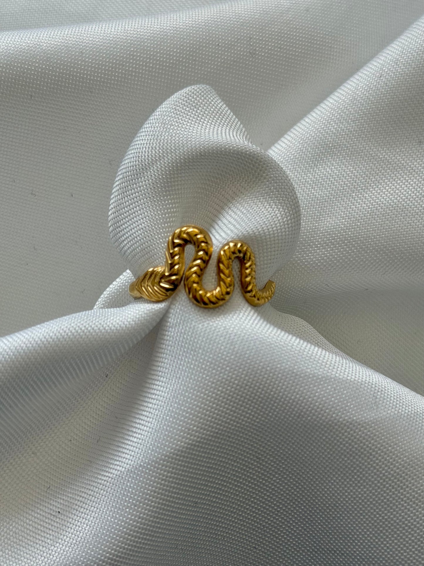 ‘DETAIL SNAKE’ ring - goud