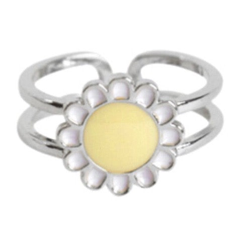 Yellow ring - zilver