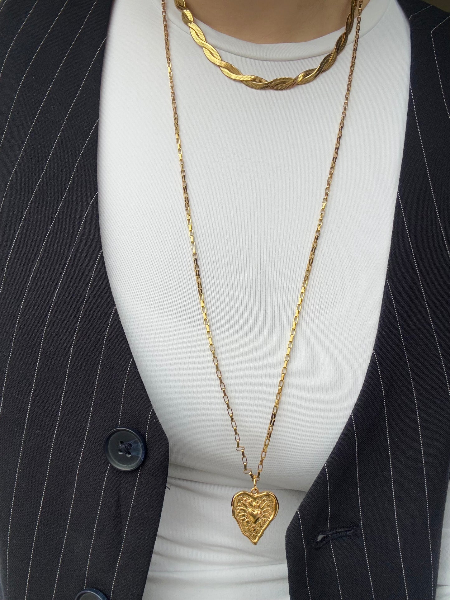 ‘MELTED LOVE’ ketting - goud/zilver