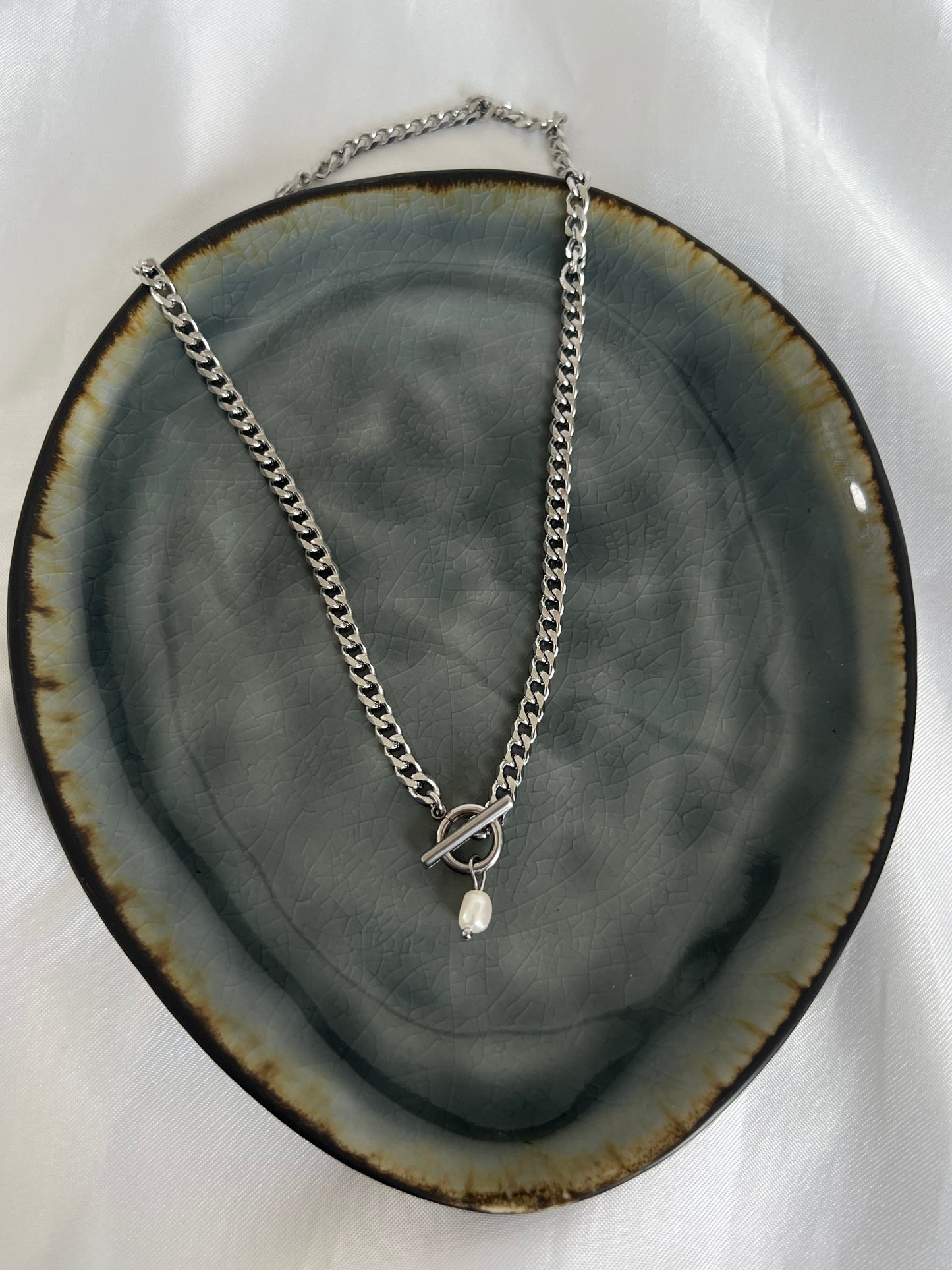 ‘CLASSIC PEARL’ ketting - zilver