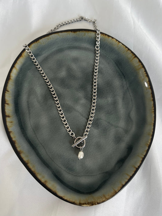 ‘CLASSIC PEARL’ ketting - zilver