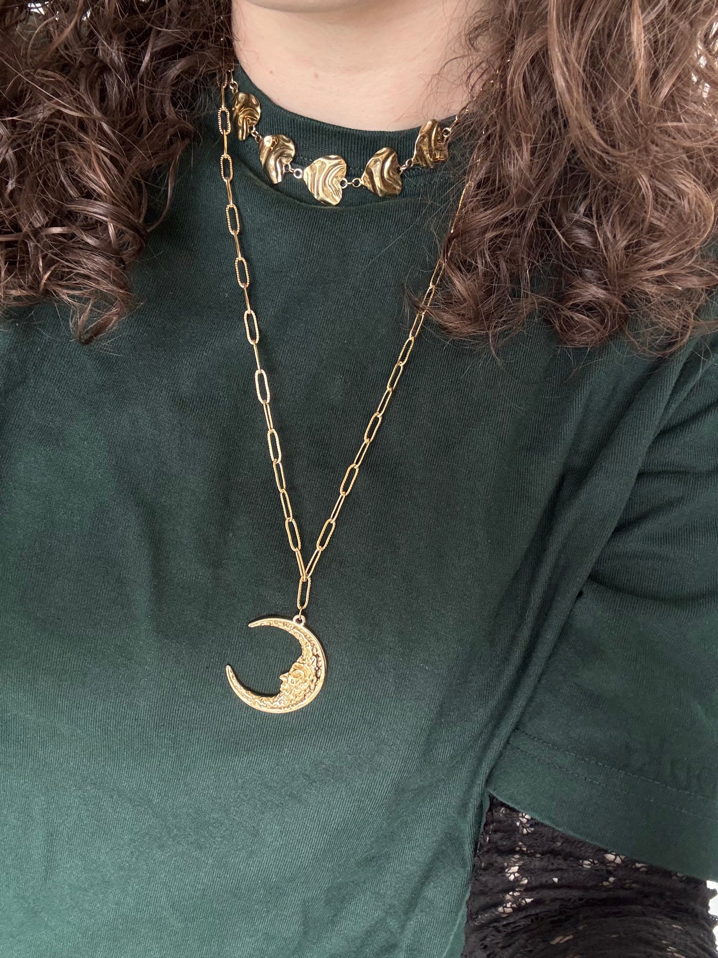 ‘MOON’ ketting - goud