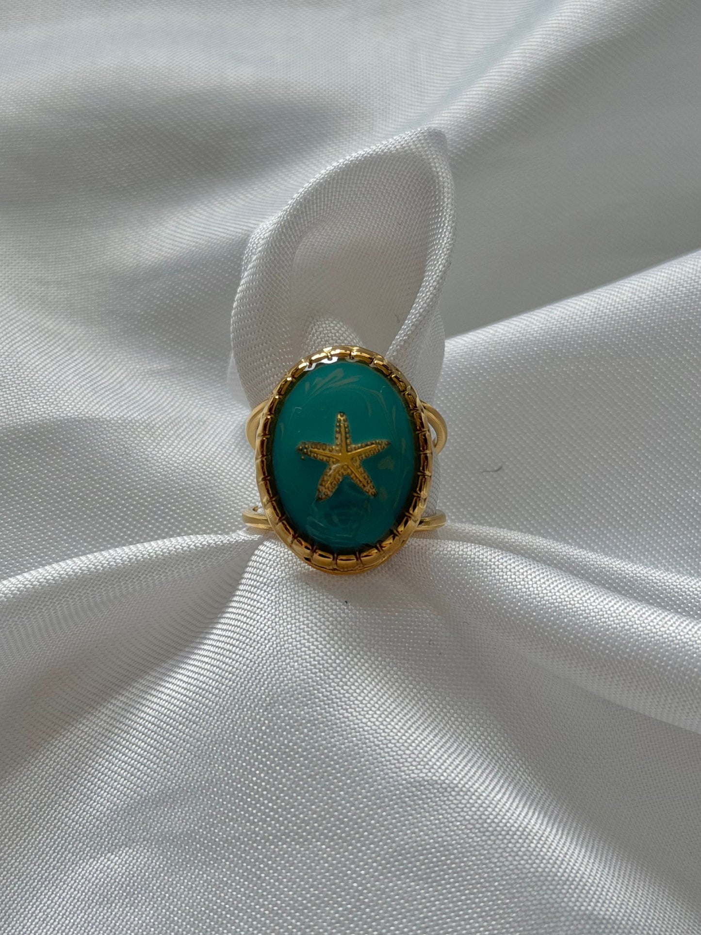 ‘AQUA STARFISH’ ring - goud