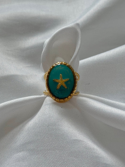 ‘AQUA STARFISH’ ring - goud