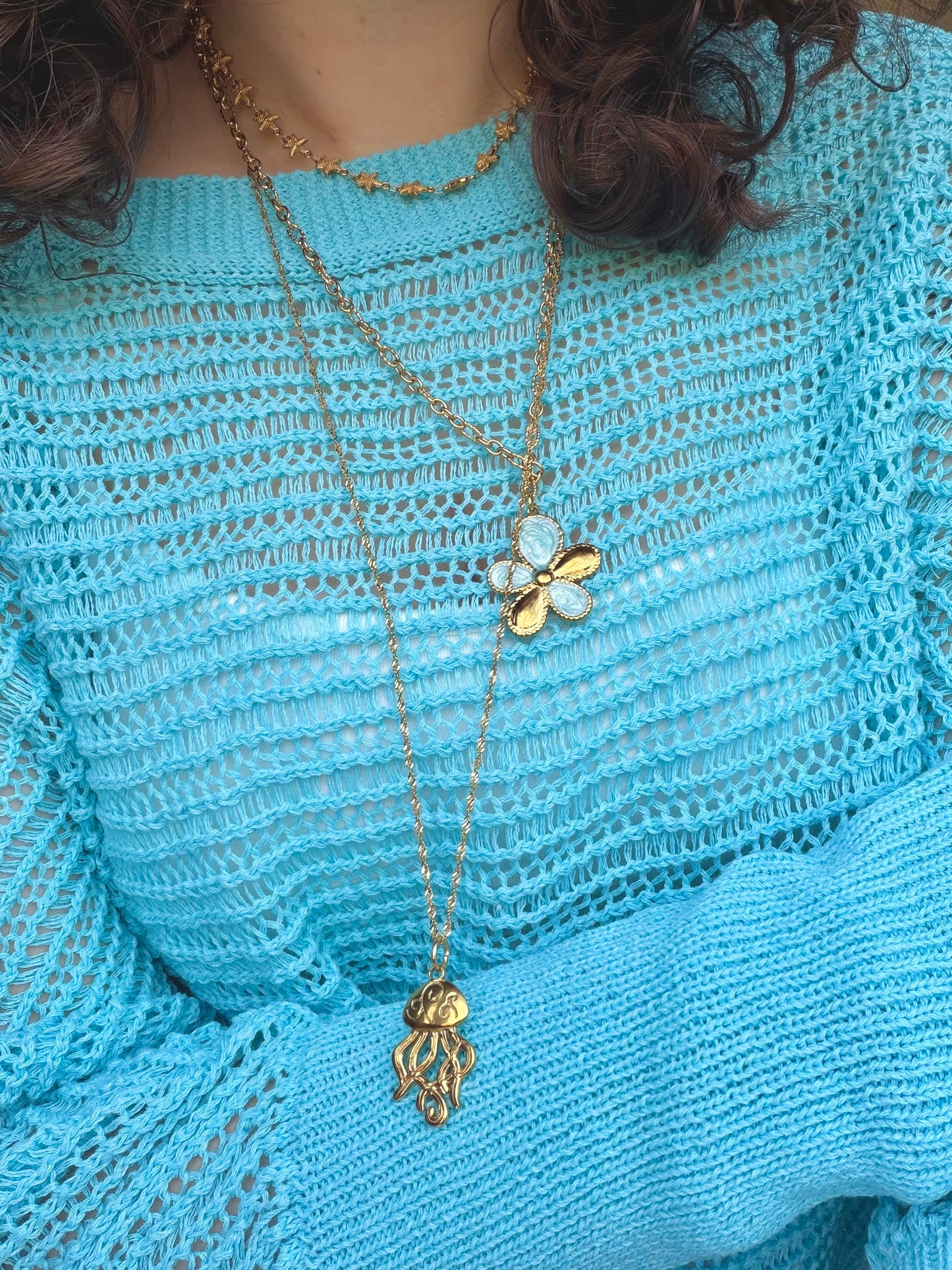 ‘MINI STARFISH’ ketting - goud