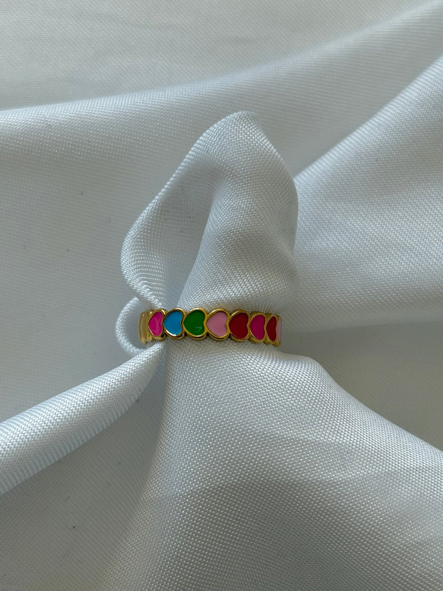 ‘COLOR HEARTS’ ring - goud