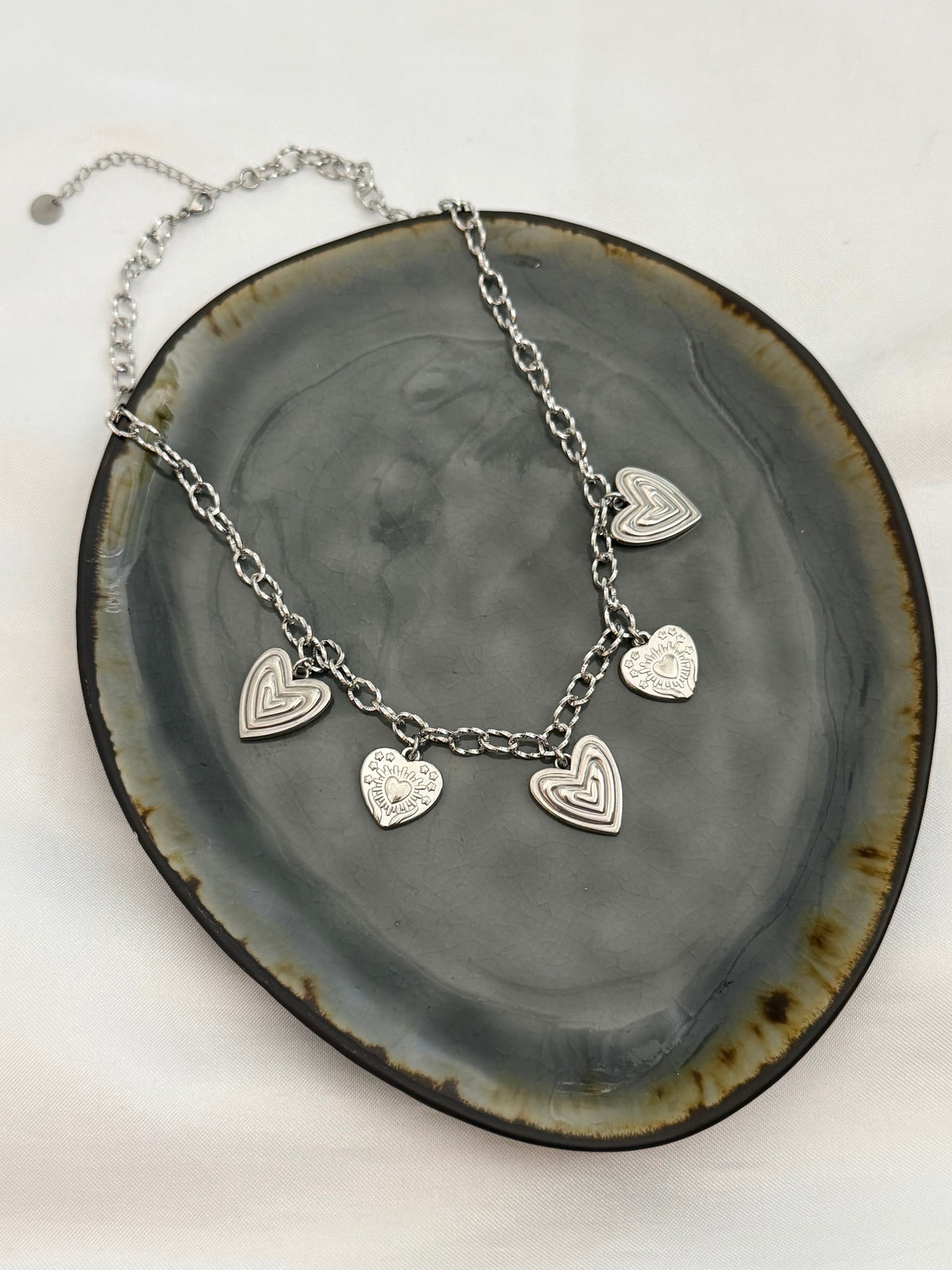 ‘LOVE CHARMS’ ketting - goud/zilver