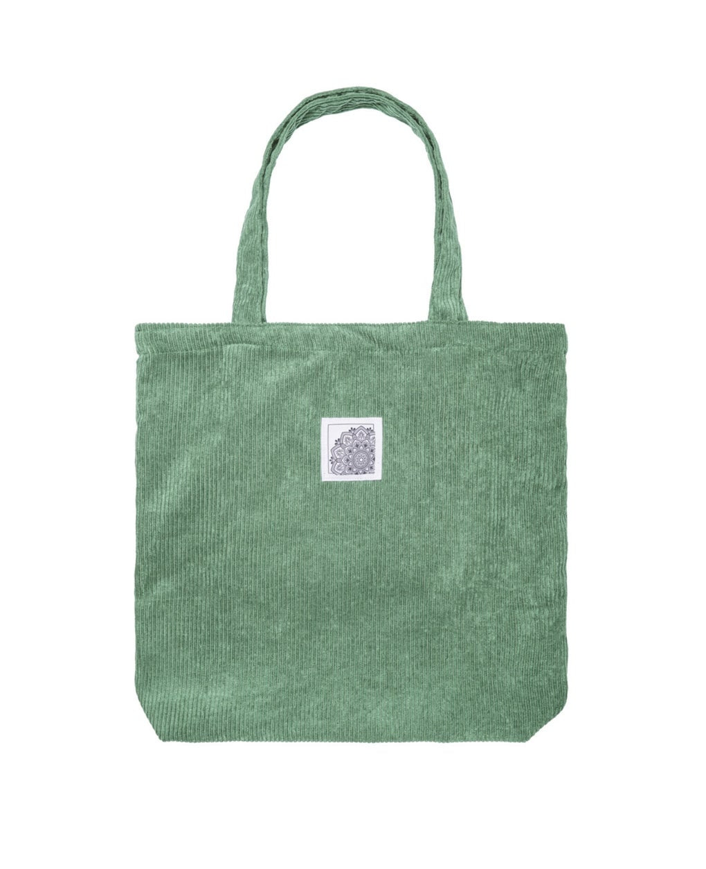 Corduroy tote bag - groen