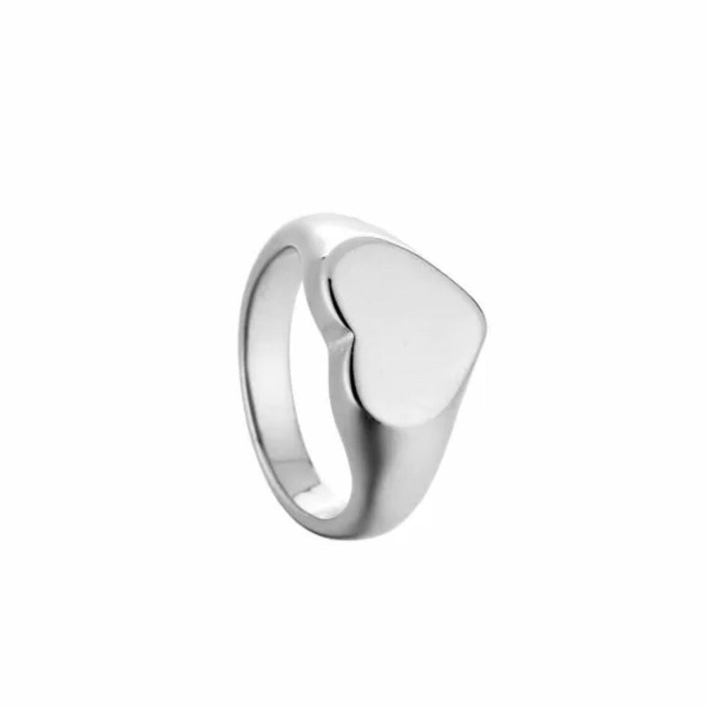 Big heart ring - zilver