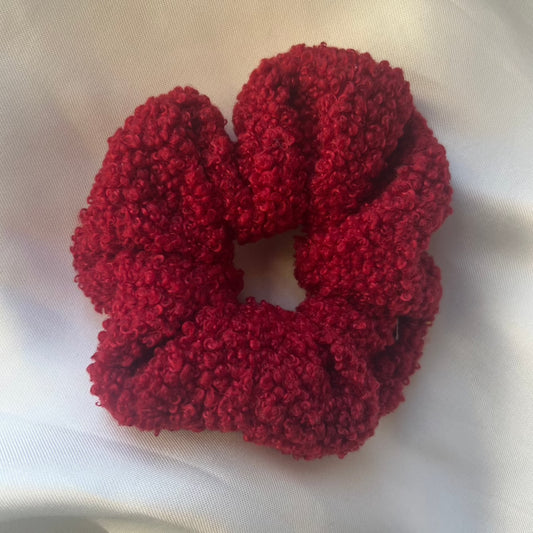 Teddy scrunchie rood