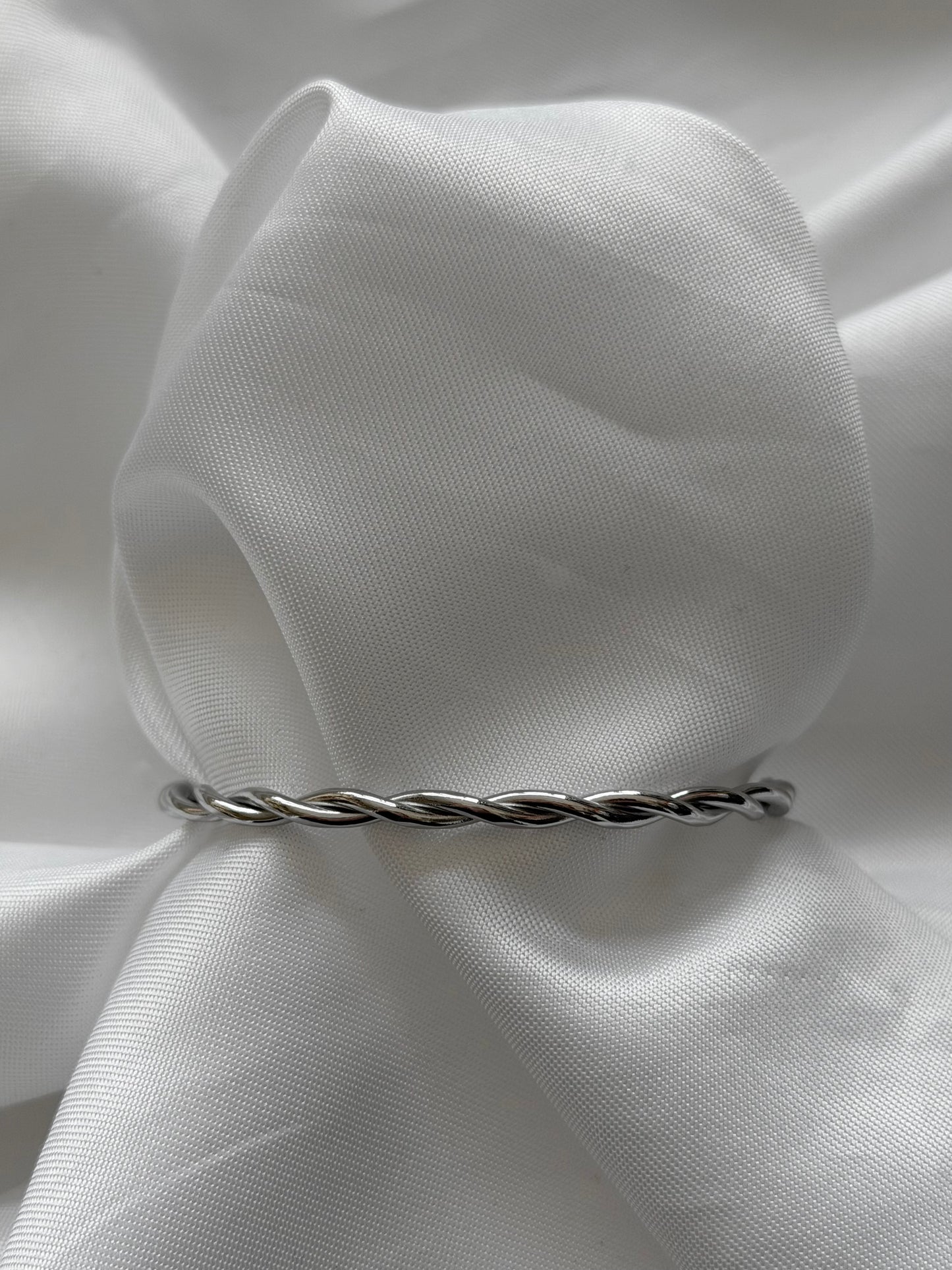 ‘TWISTED’ bangle armband - goud/zilver