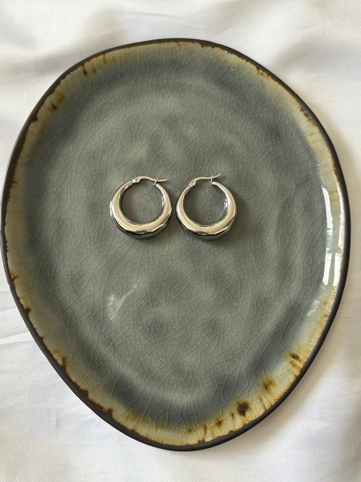 ‘PARTY HOOPS’ oorbellen - goud/zilver