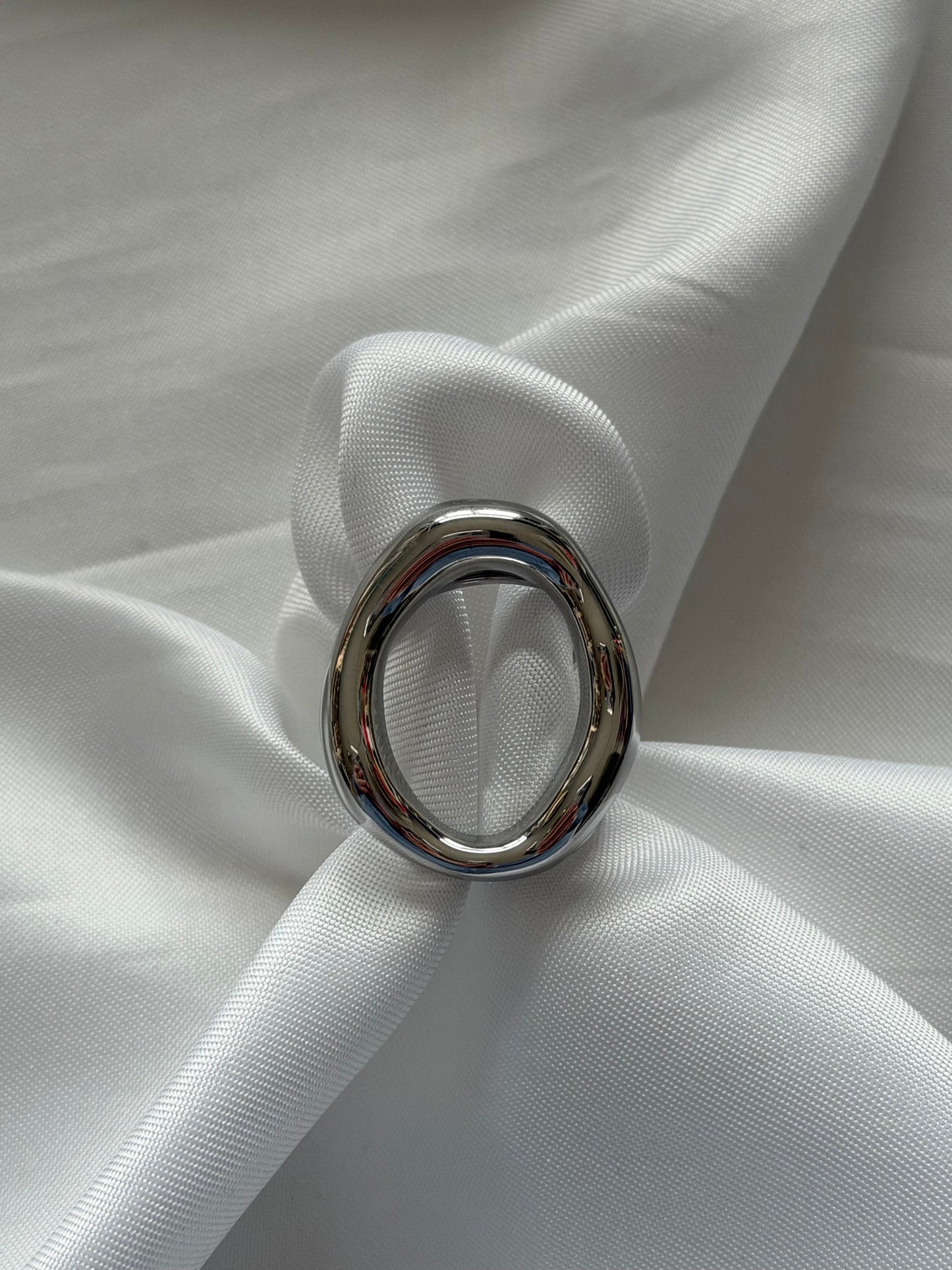 ‘OVAL’ ring - goud/zilver