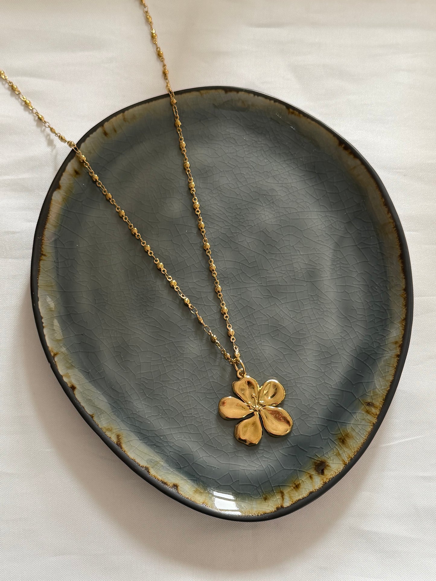 ‘FLORA’ ketting - goud/zilver