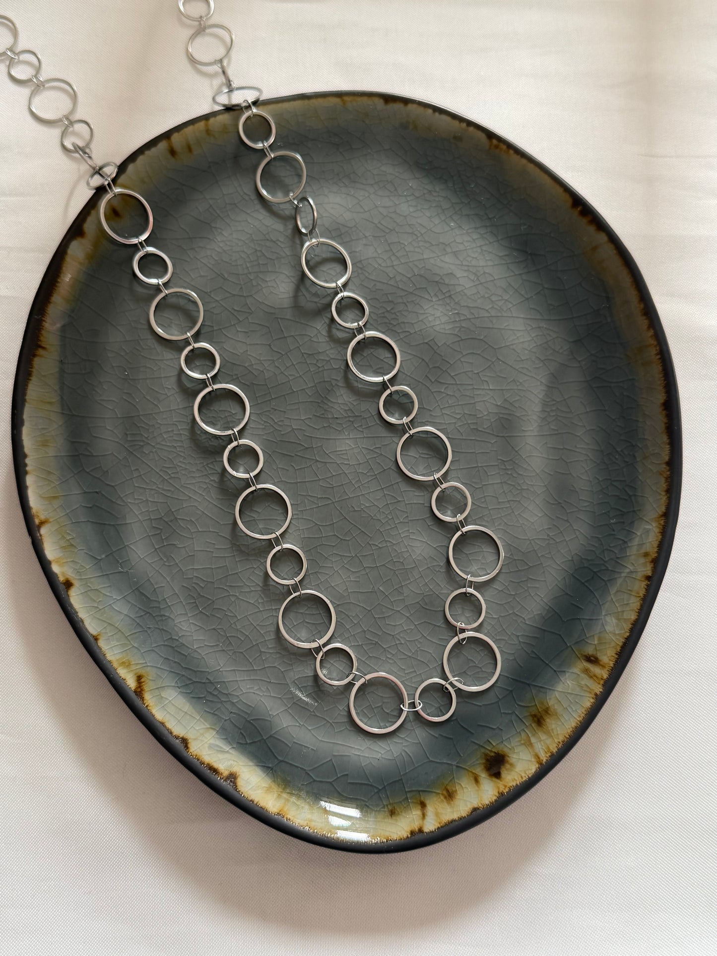 ‘DISCO’ ketting - goud/zilver