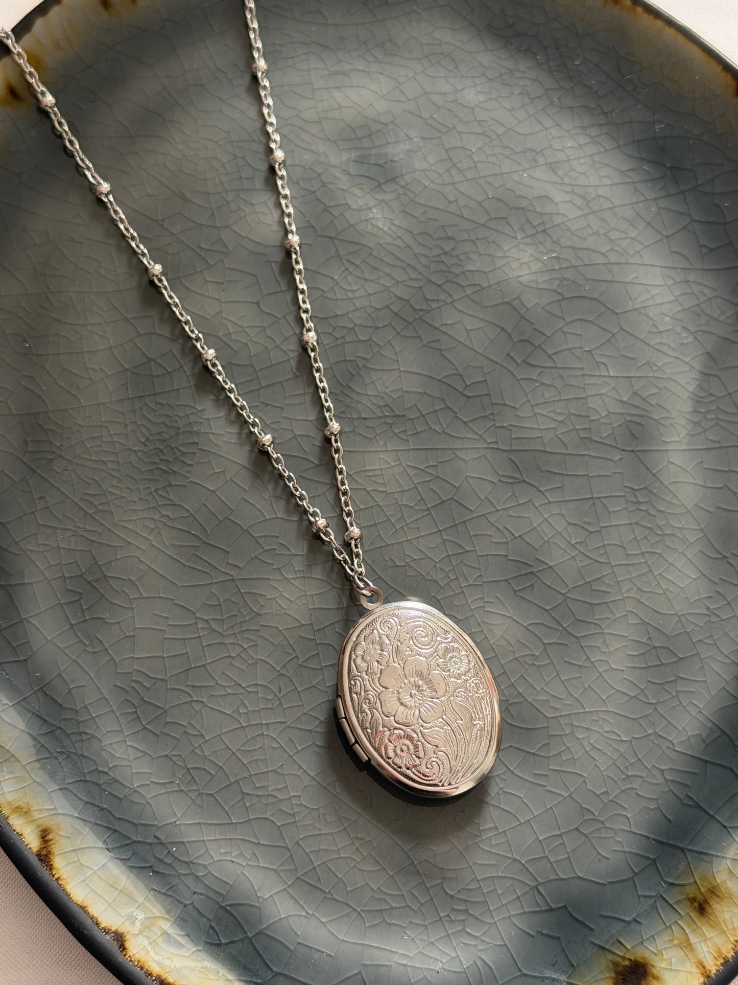 'LOCKED' ketting - zilver