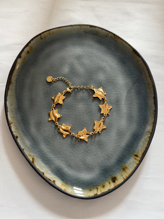 'FUNKY STARS' armband - goud