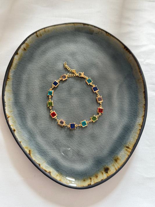 ‘HAPPY COLORS’ armband - goud