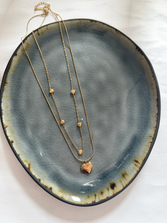 ‘LOVE CHAIN’ ketting - goud/zilver