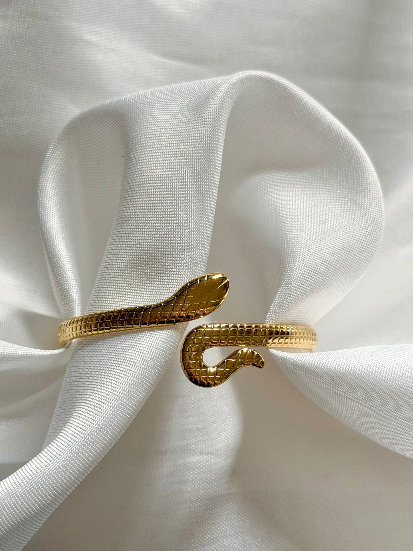 'SNAKE' bangle - goud/zilver