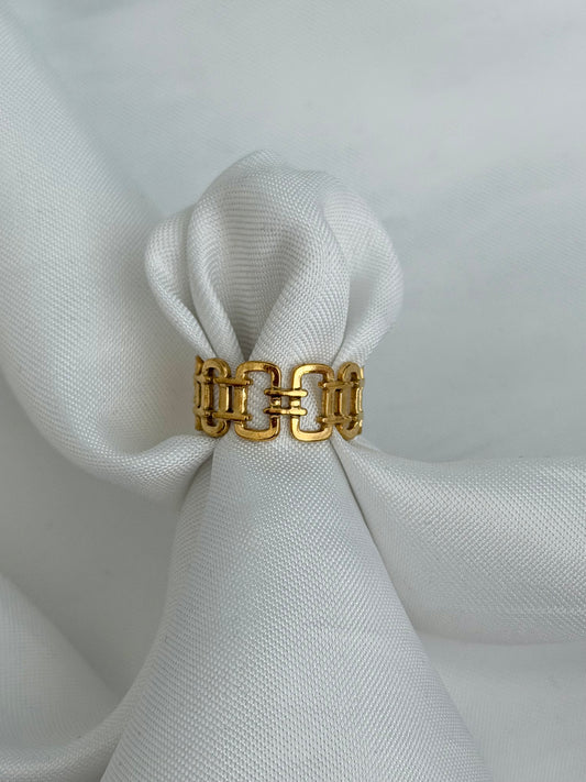 'SQUARE' ring - goud
