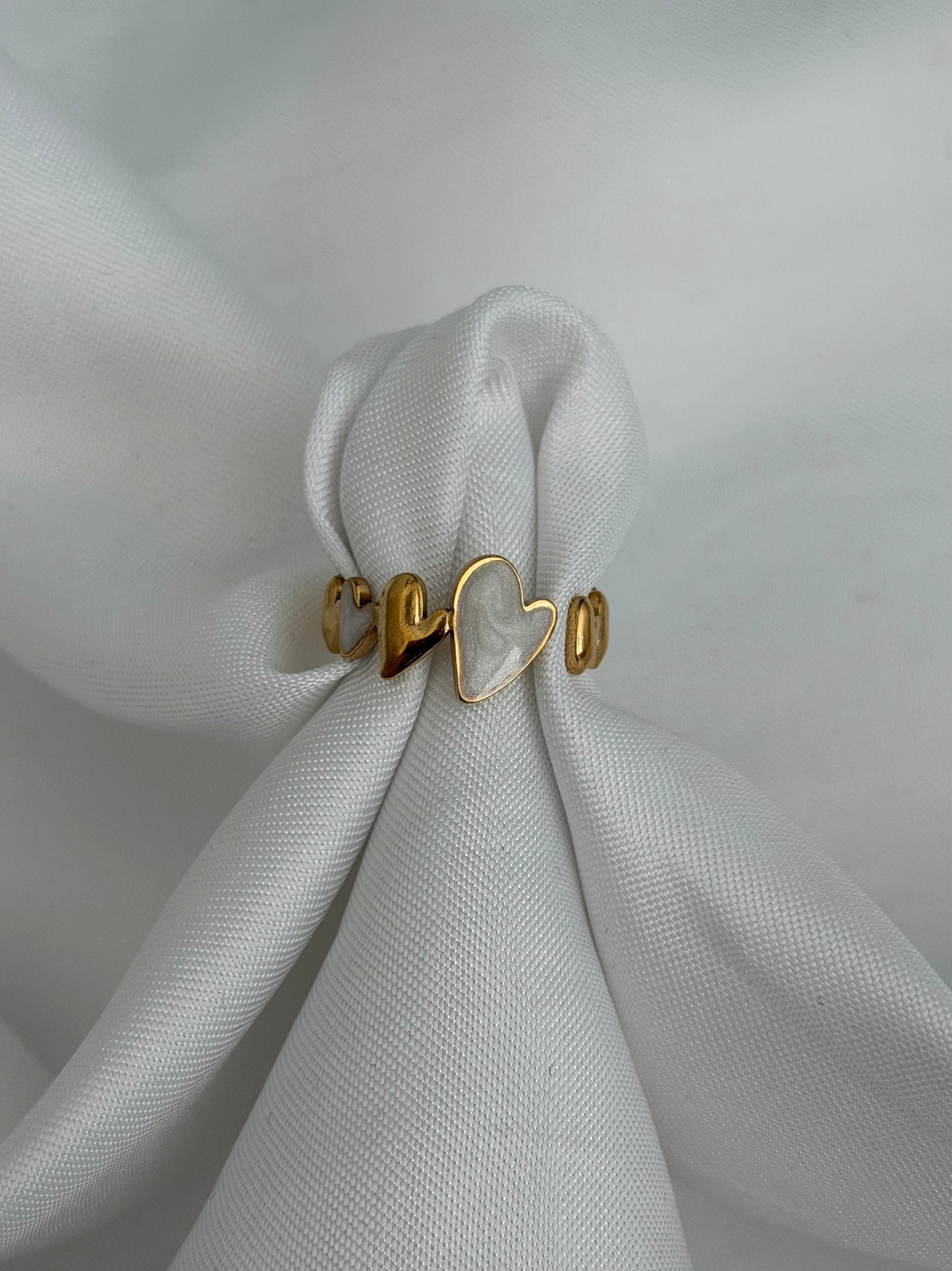 ‘PEARLY HEART’ ring - goud