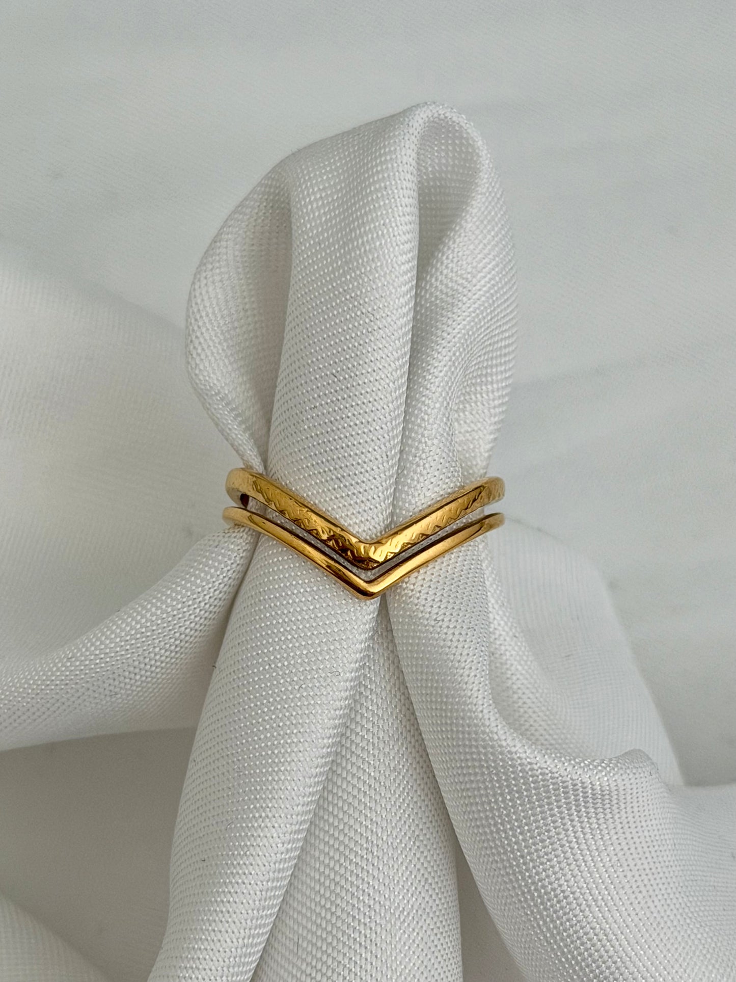 'ARROW' ring - goud/zilver
