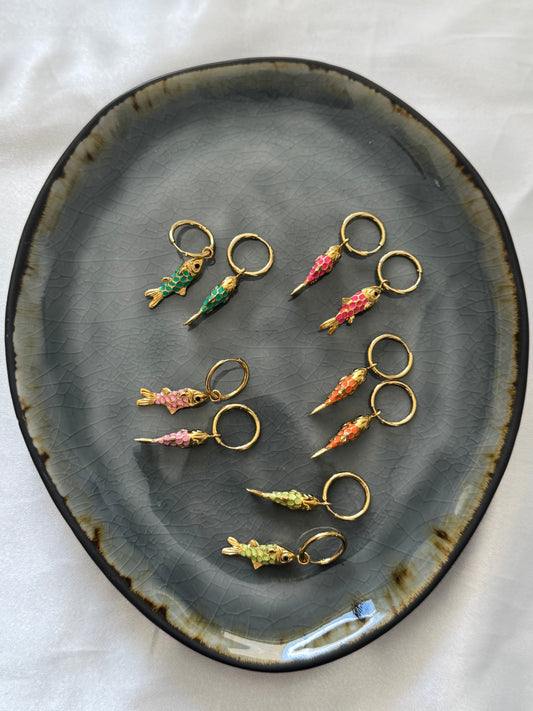 ‘HAPPY FISH’ oorbellen - goud