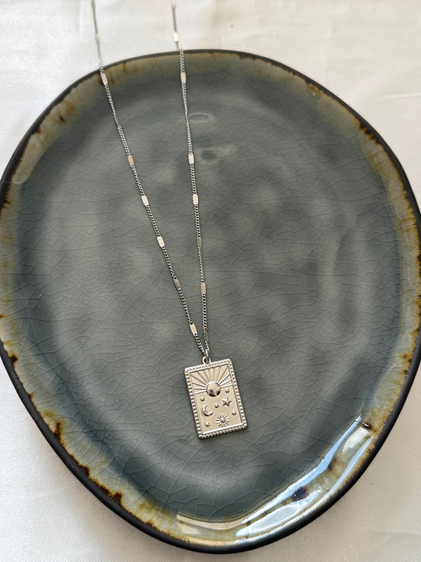 ‘SUN CHARM’ ketting - goud/zilver