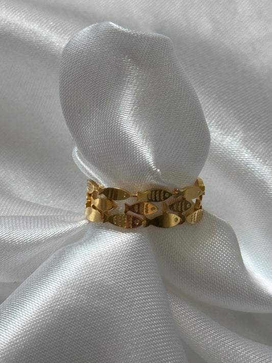 ‘FISH’ ring - goud