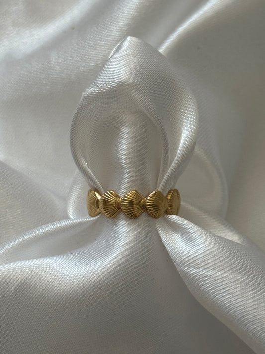 ‘BEACH VIBES’ ring - goud/zilver
