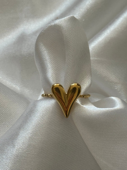 ‘BABE’ ring - goud/zilver