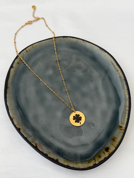 ‘KLAVERTJE VIER’ ketting - goud/zilver