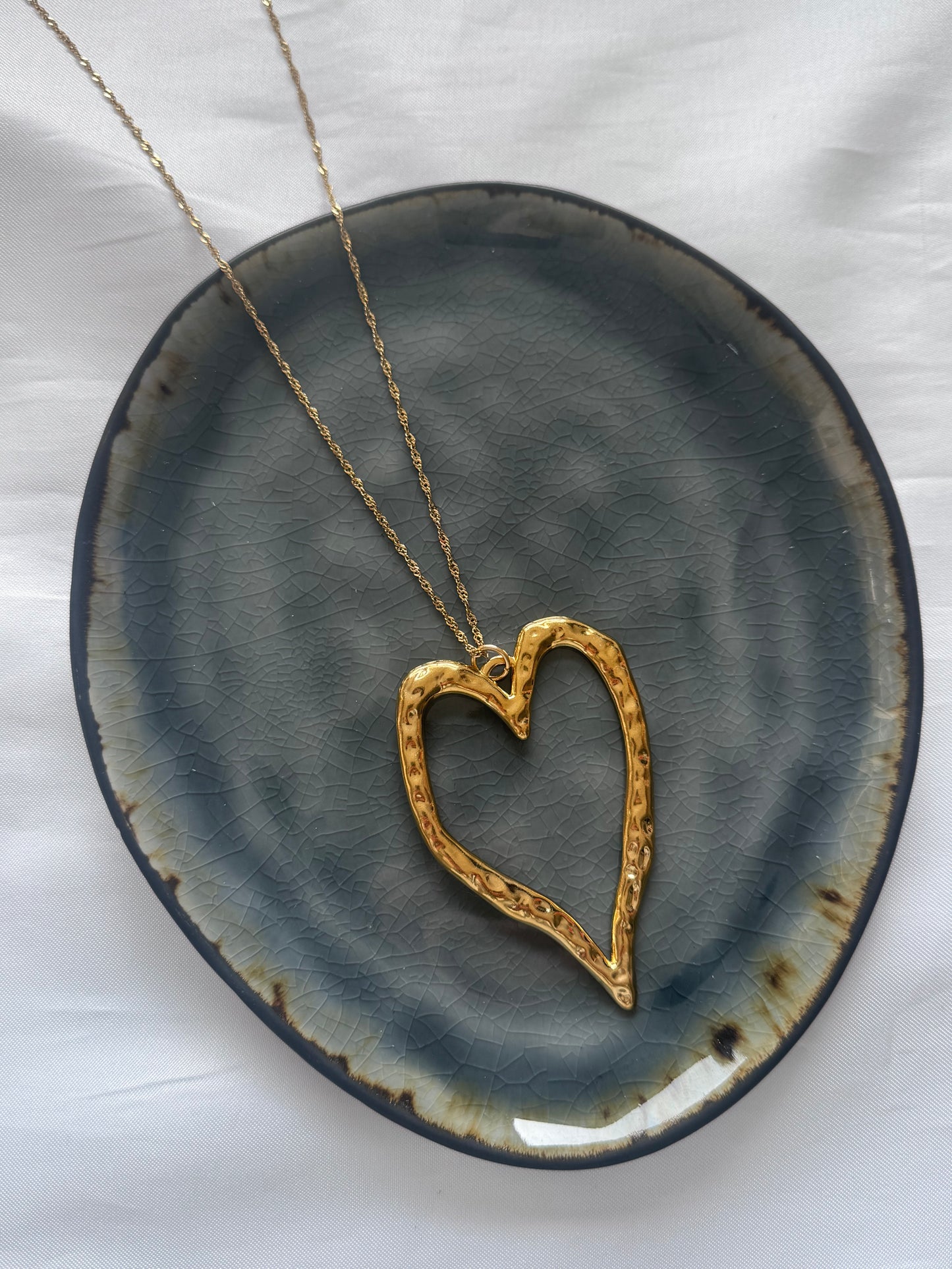 ‘CHUNKY HEART’ ketting - goud