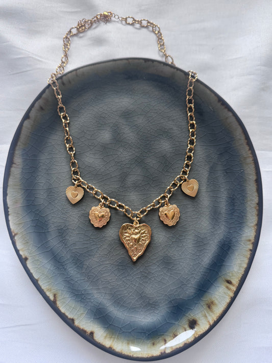 ‘CLASSY HEART’ ketting - goud
